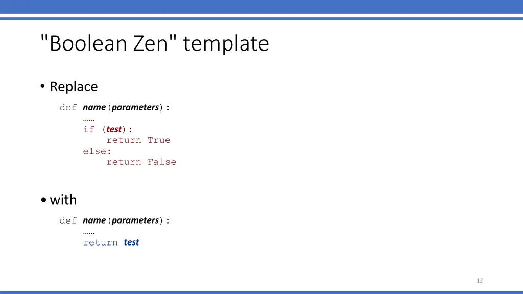 boolean zen template