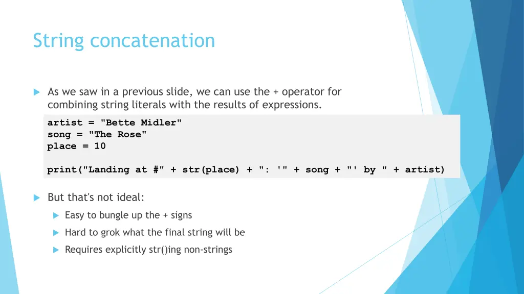 string concatenation