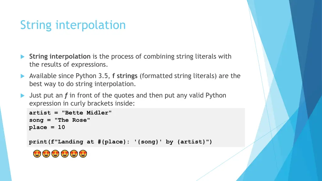 string interpolation