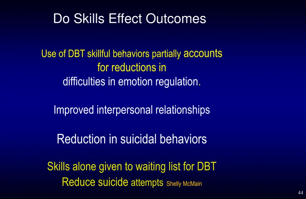 do skills effect outcomes