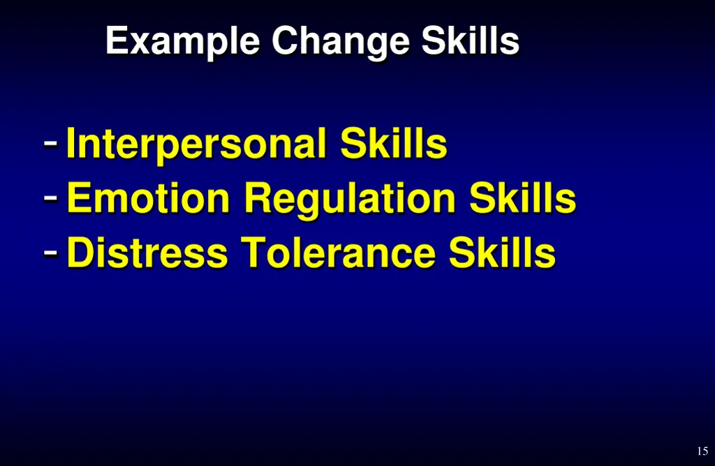 example change skills