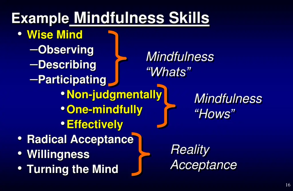 example mindfulness skills wise mind observing