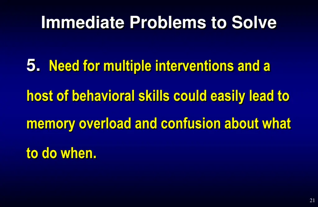 immediate problems to solve 2