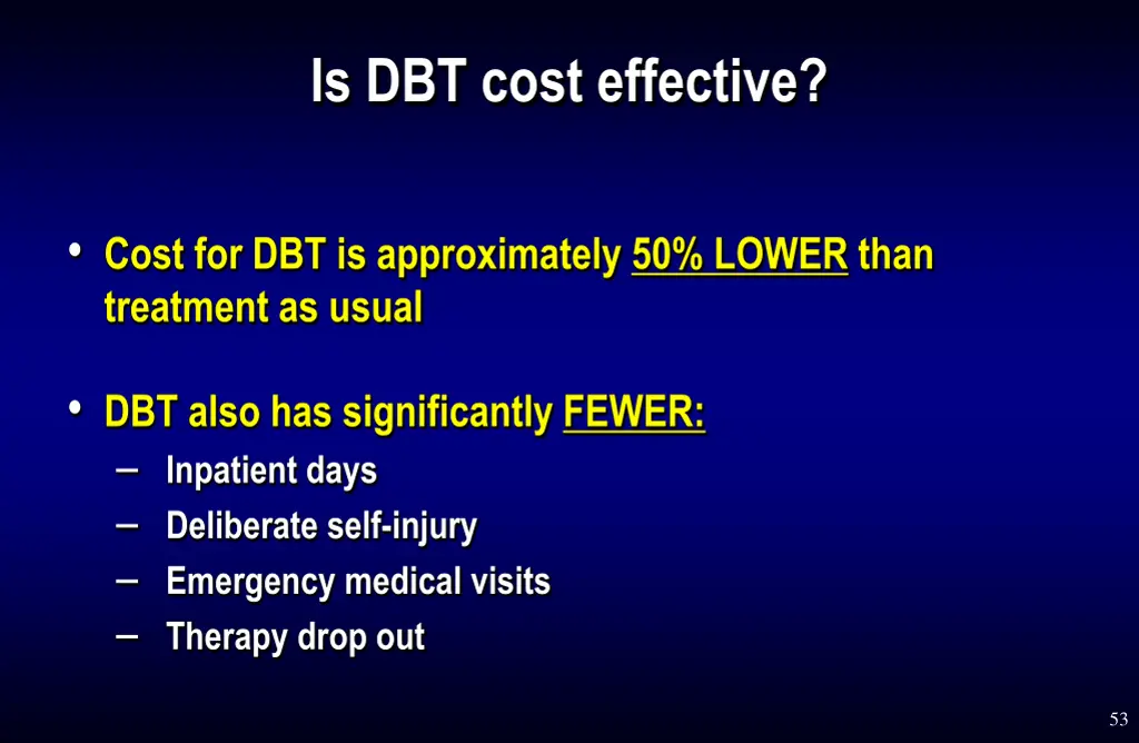 is dbt cost effective