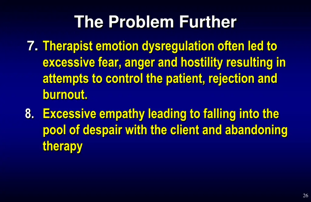 the problem further 7 therapist emotion