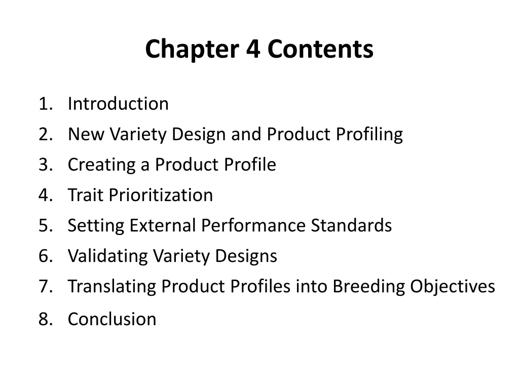 chapter 4 contents