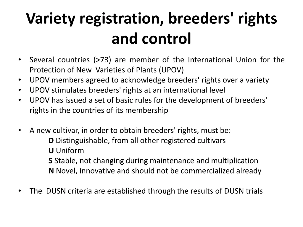 variety registration breeders rights and control 1