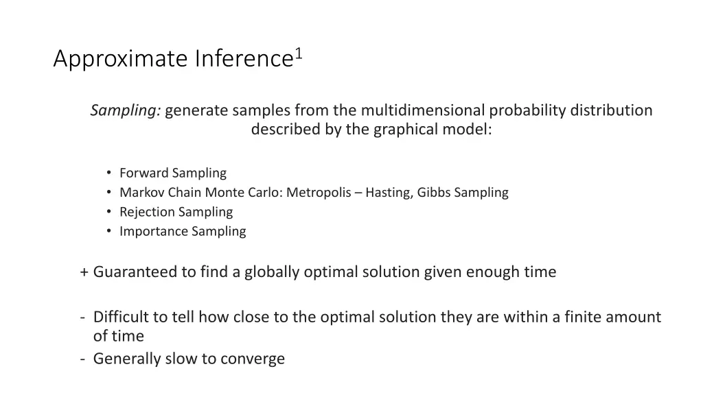 approximate inference 1