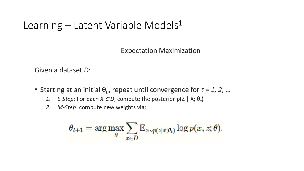 learning latent variable models 1 1