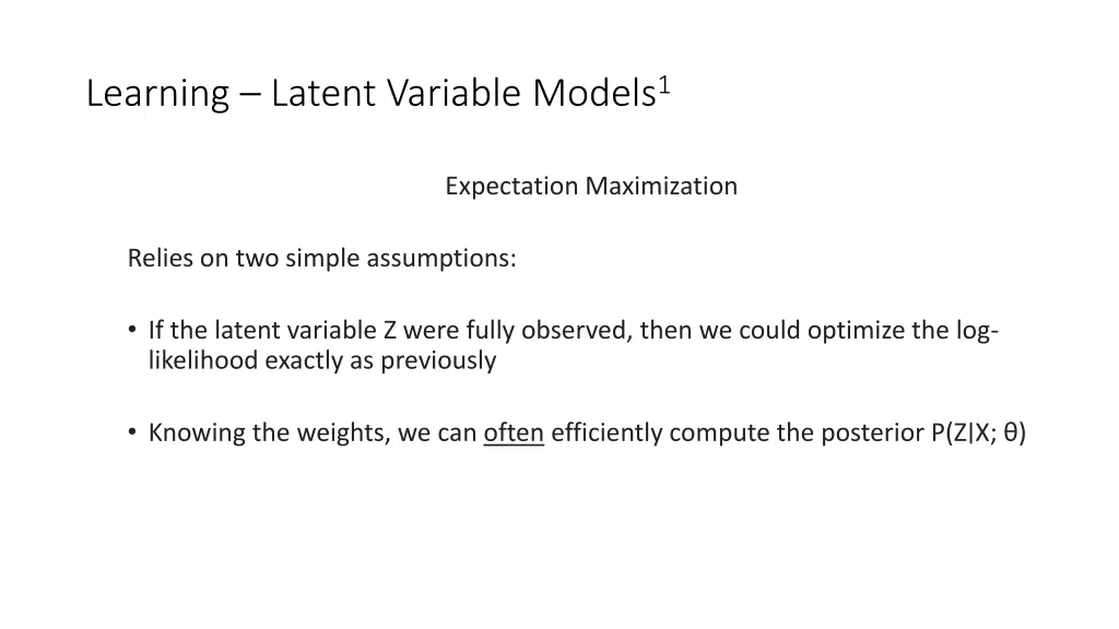 learning latent variable models 1