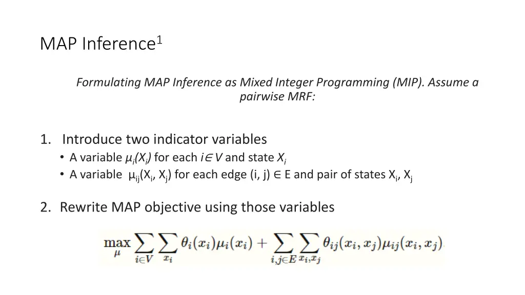 map inference 1 1