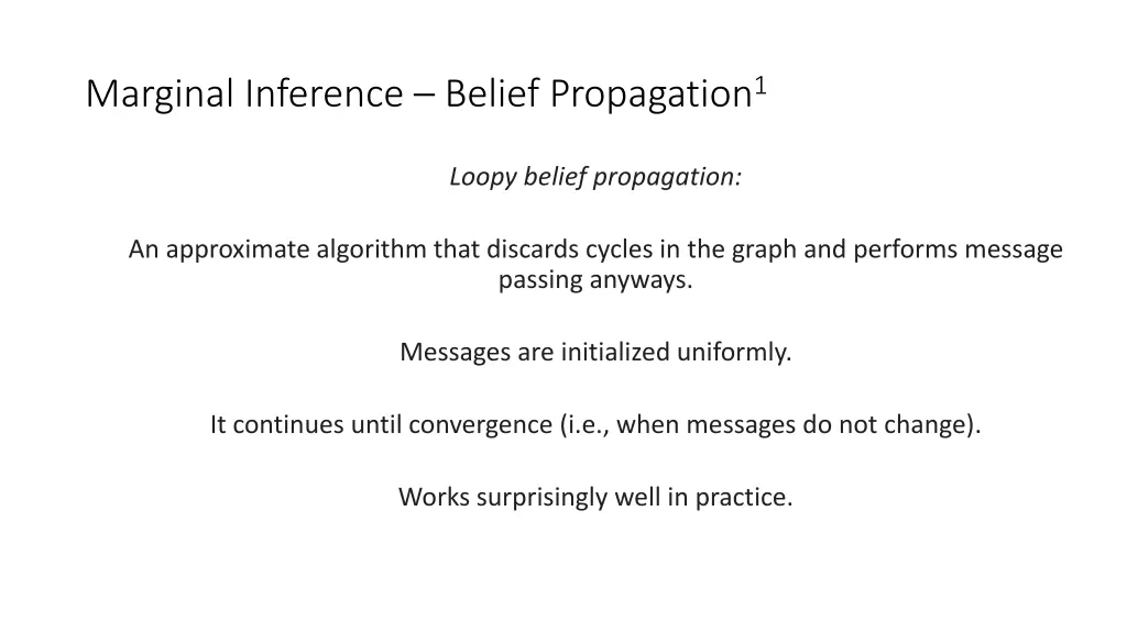 marginal inference belief propagation 1 8