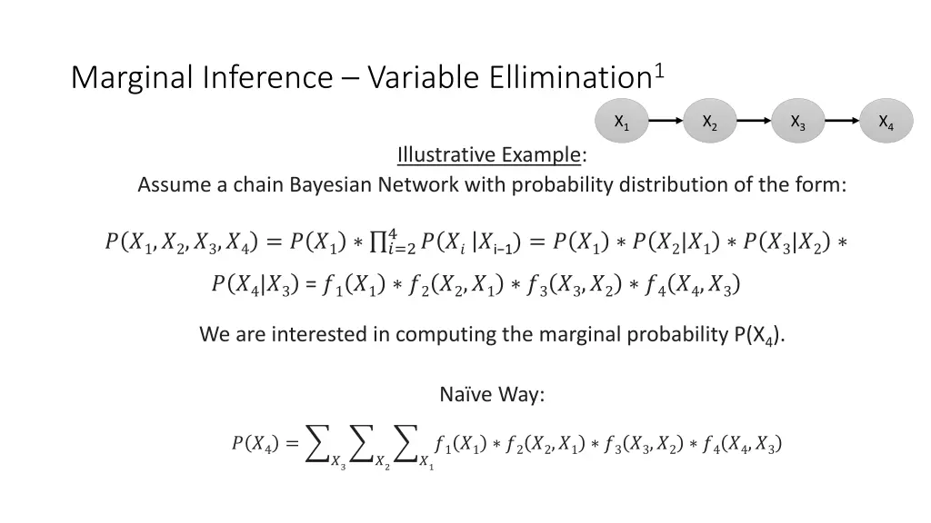 marginal inference variable ellimination 1 1