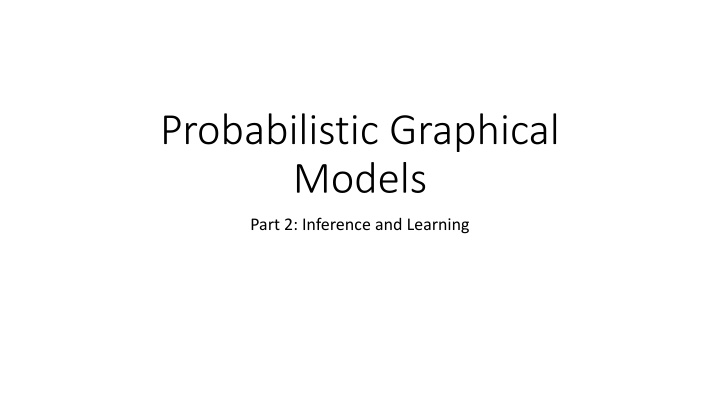 probabilistic graphical models