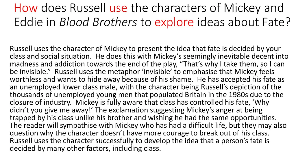 how does russell use the characters of mickey 1