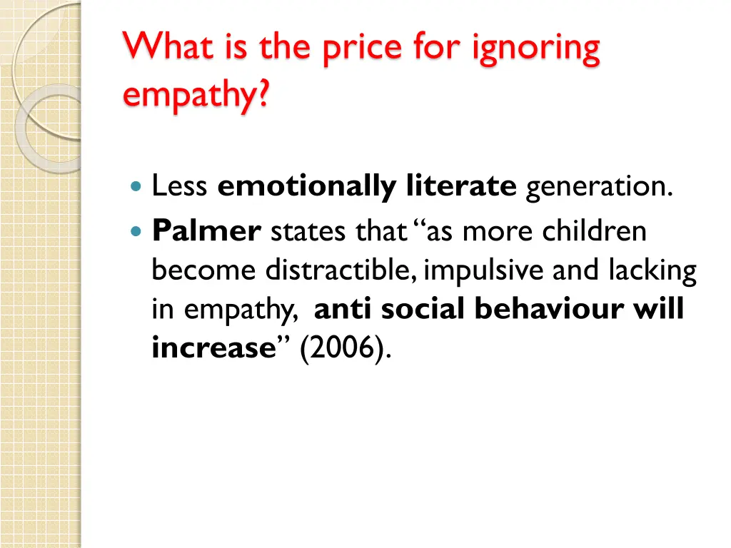 what is the price for ignoring empathy