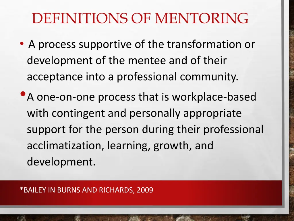 definitions of mentoring