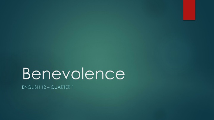 benevolence english 12 quarter 1