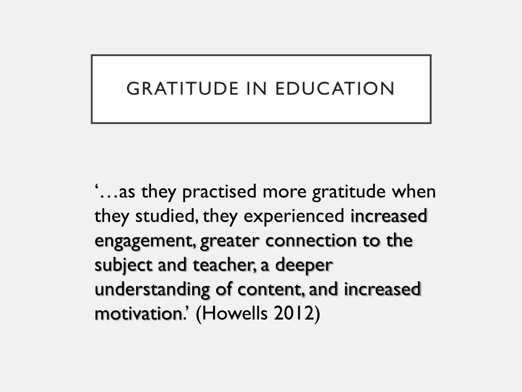 gratitude in education