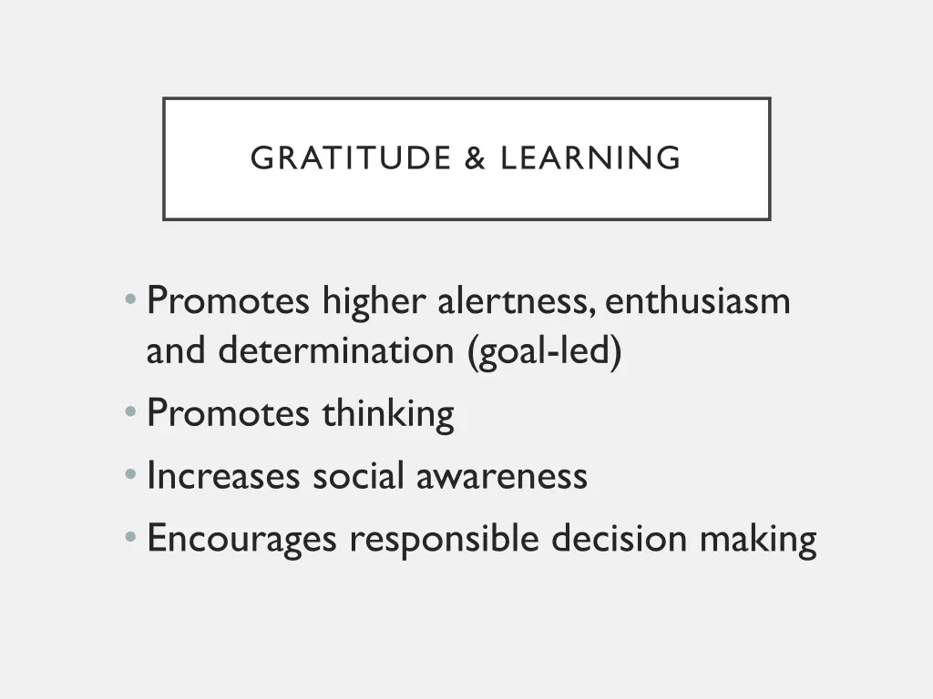 gratitude learning