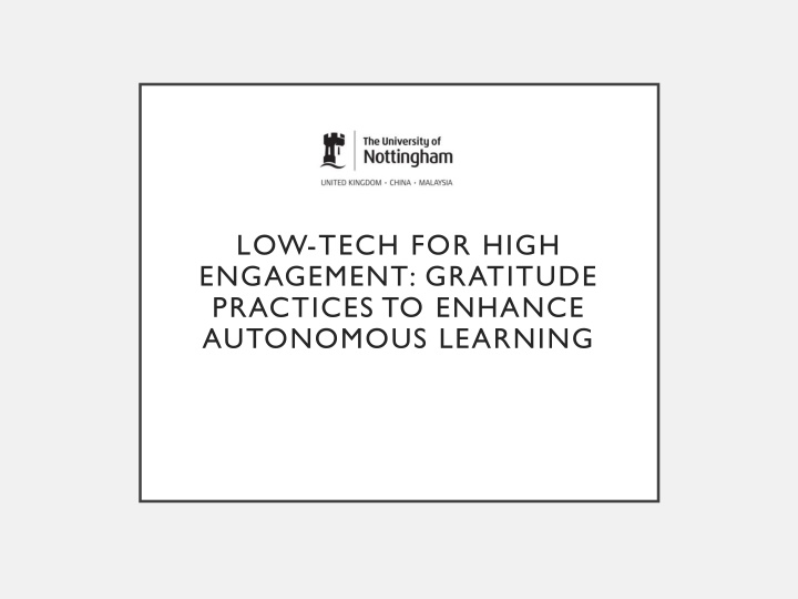 low tech for high engagement gratitude practices