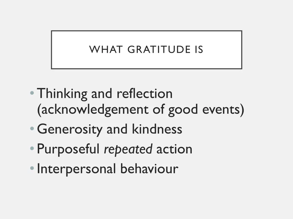 what gratitude is