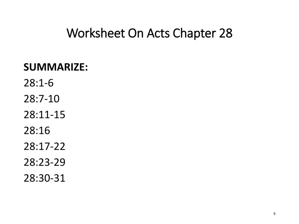 worksheet on acts chapter 28 worksheet on acts