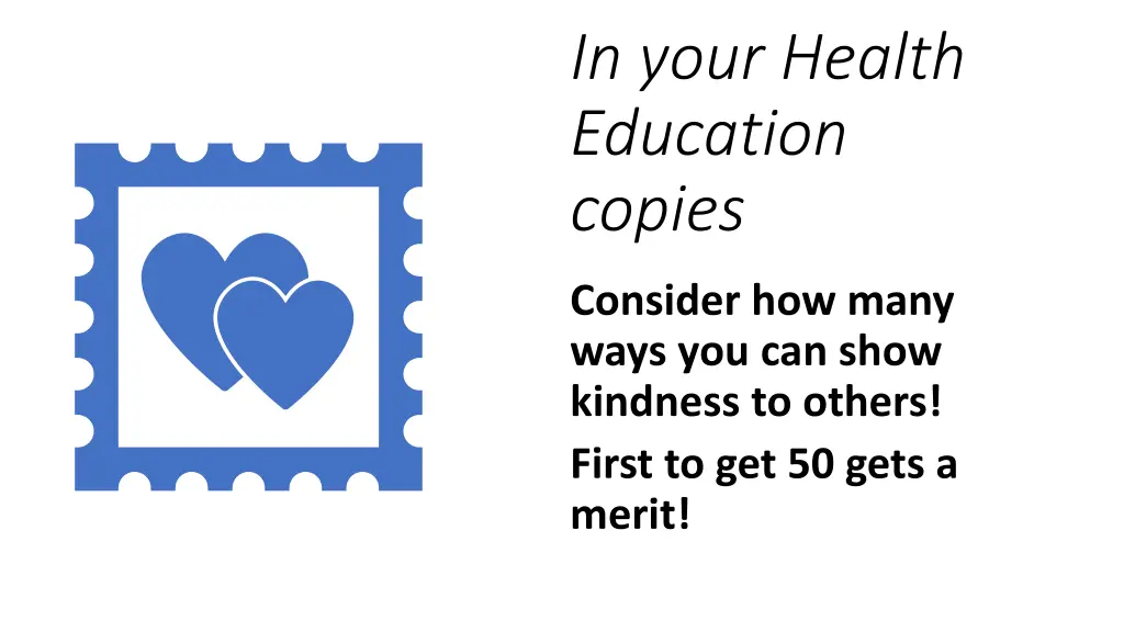 in your health education copies