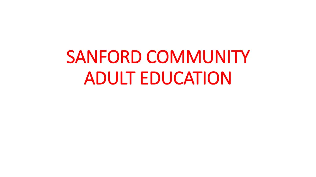 sanford community sanford community adult