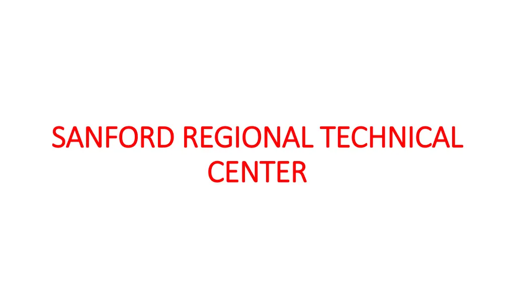 sanford regional technical sanford regional