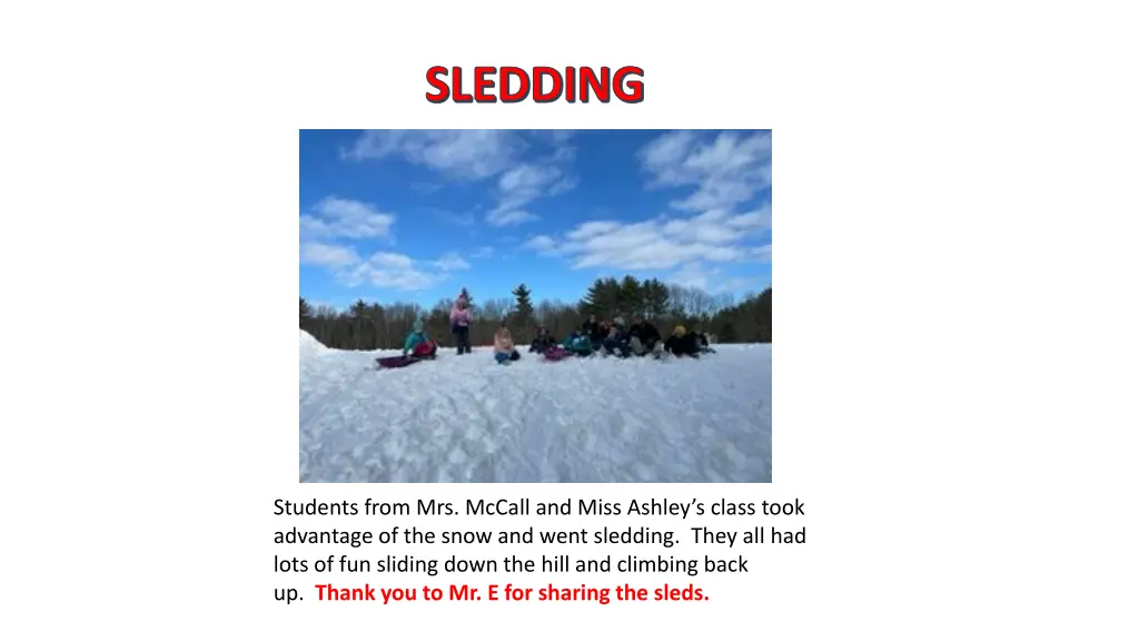 sledding