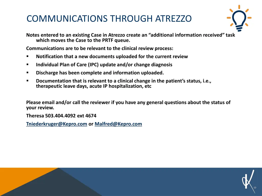 communications through atrezzo