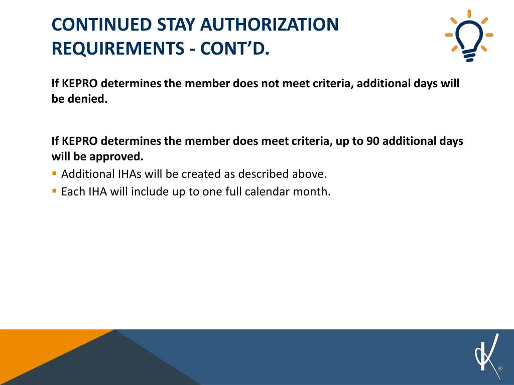 continued stay authorization requirements cont d