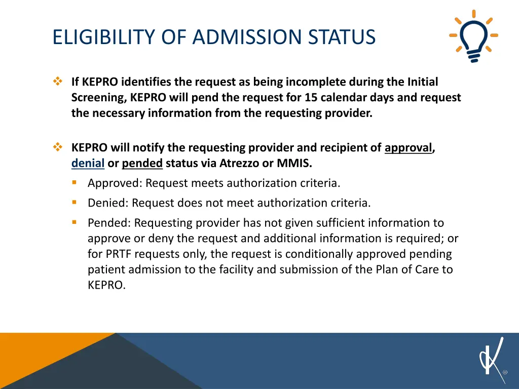 eligibility of admission status