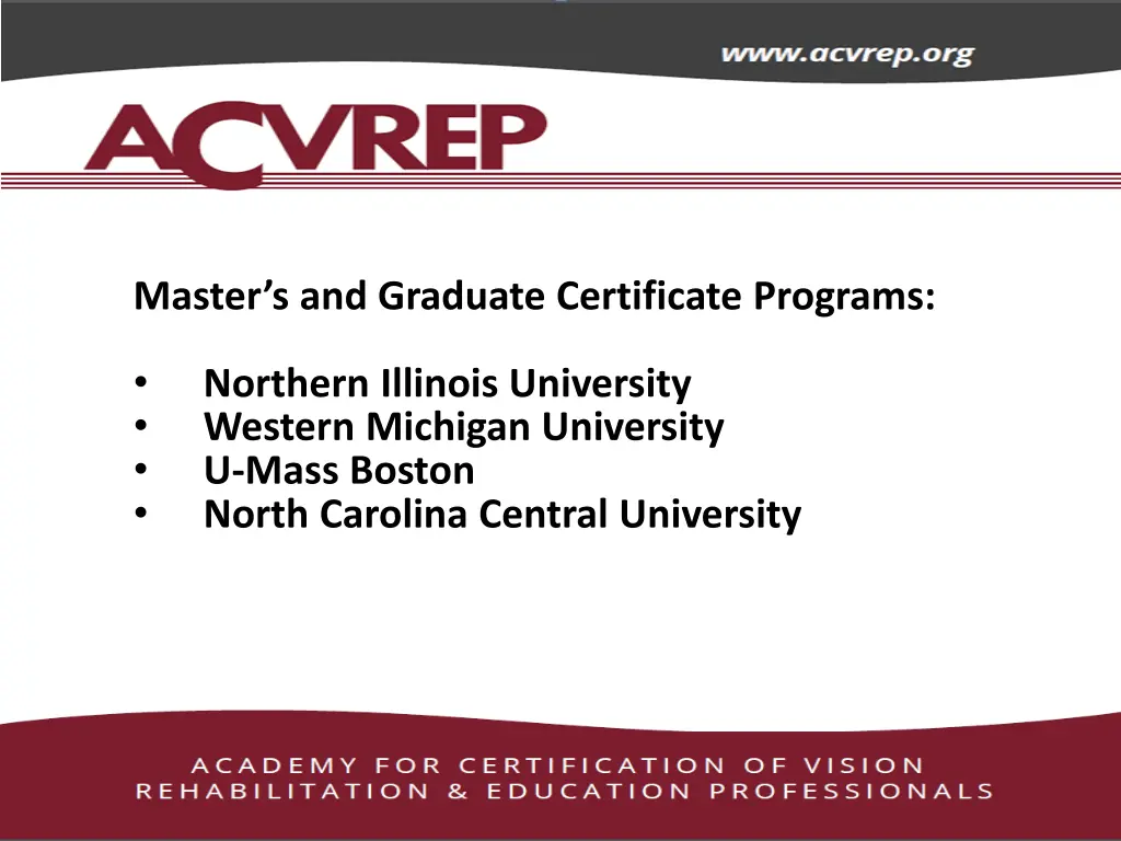 master s and graduate certificate programs