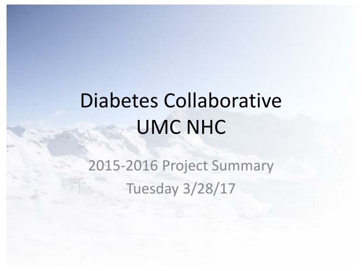 diabetes collaborative umc nhc