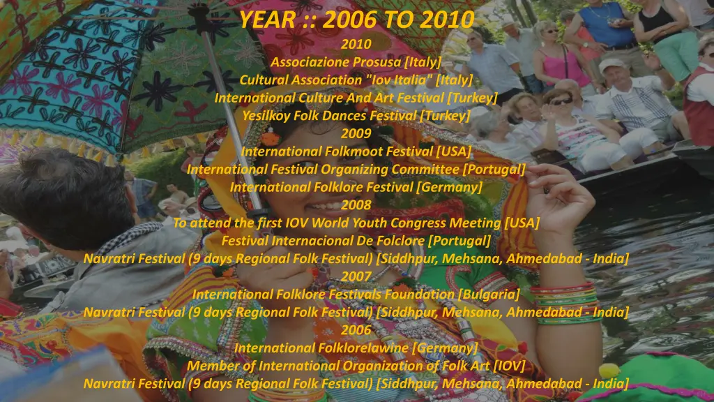 year 2006 to 2010 2010 associazione prosusa italy