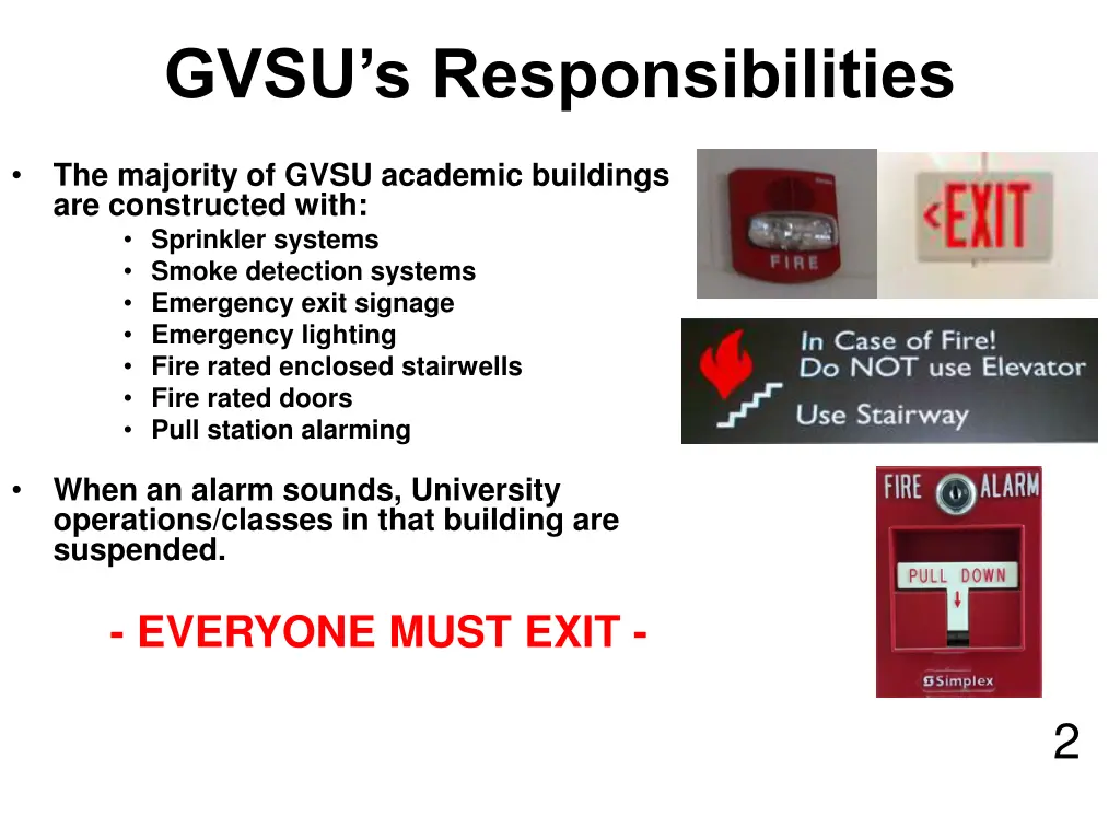 gvsu s responsibilities