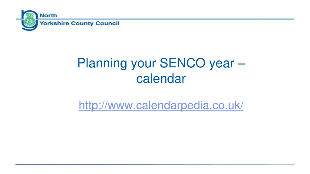 planning your senco year calendar