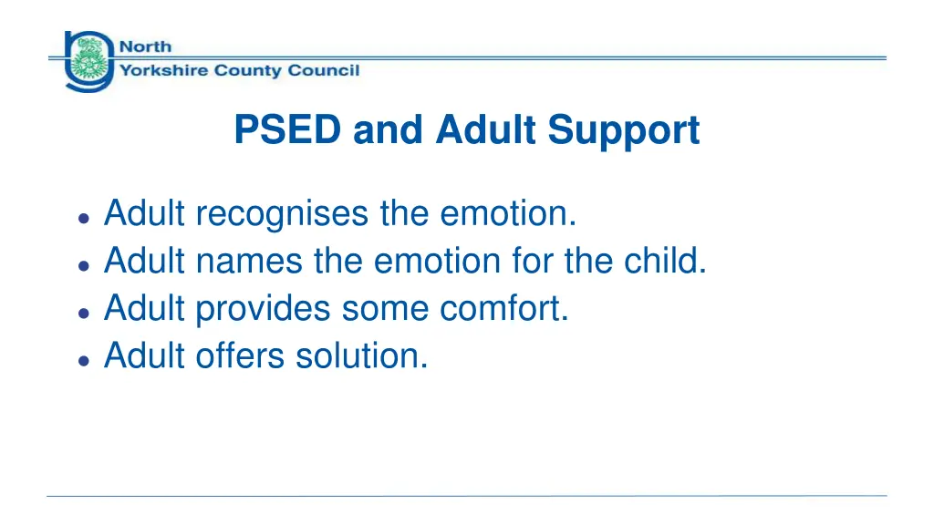 psed and adult support