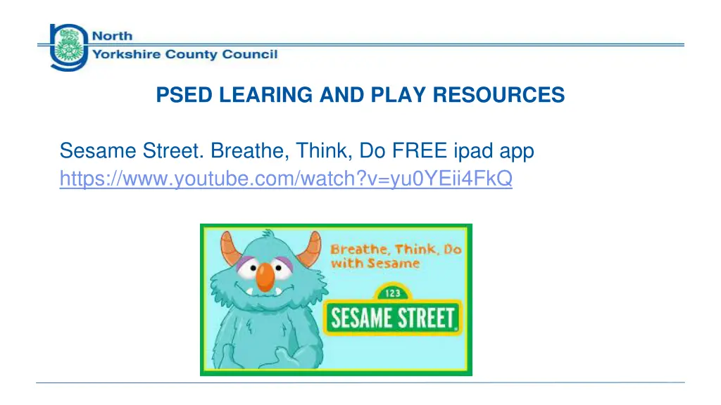 psed learing and play resources