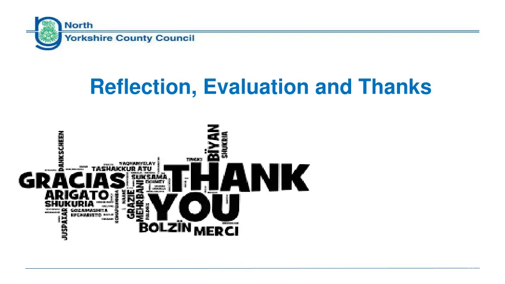 reflection evaluation and thanks