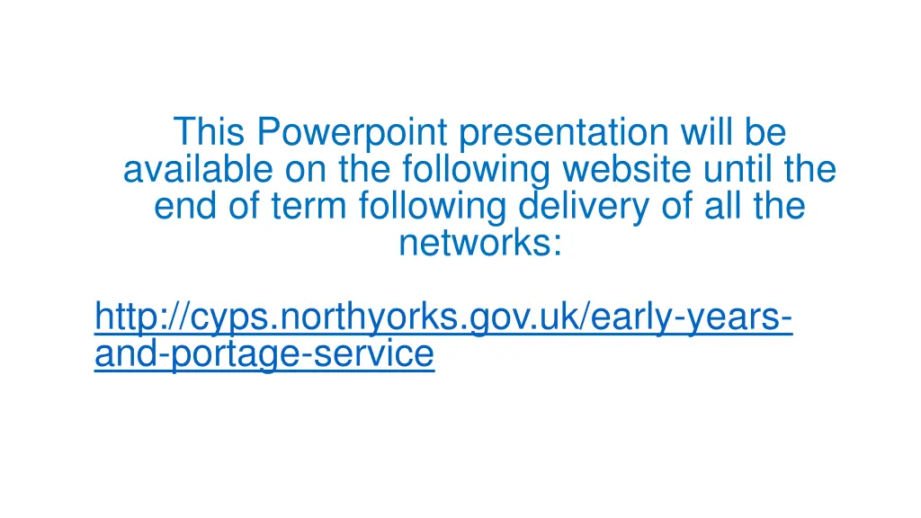 this powerpoint presentation will be available