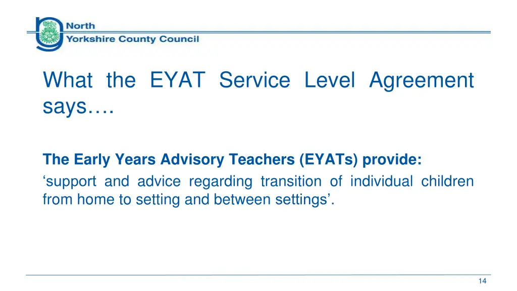 what the eyat service level agreement says