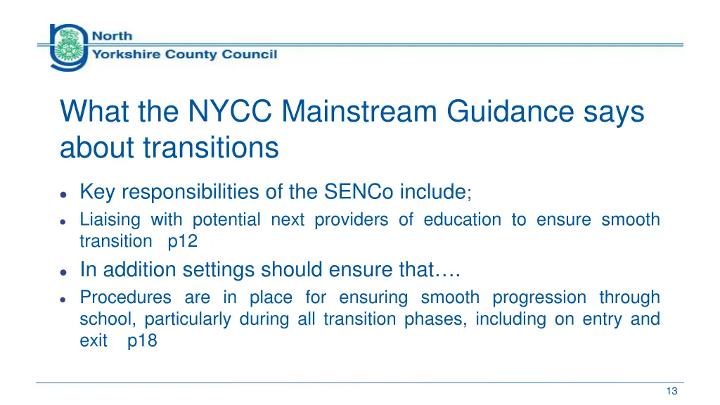 what the nycc mainstream guidance says about