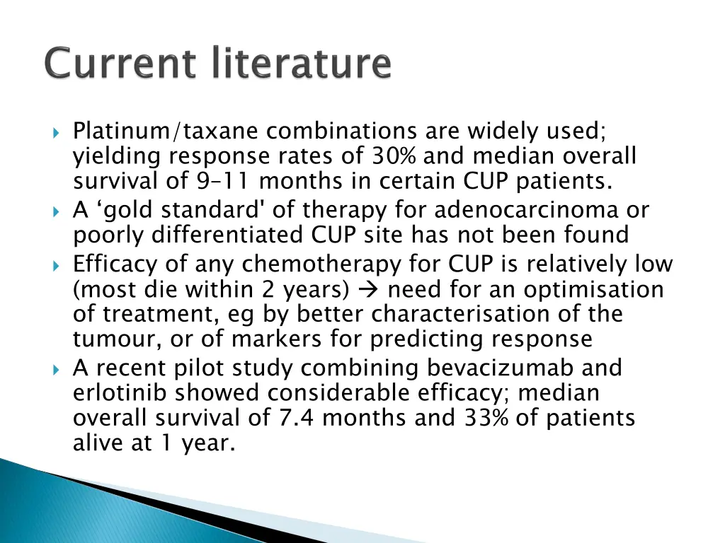 platinum taxane combinations are widely used