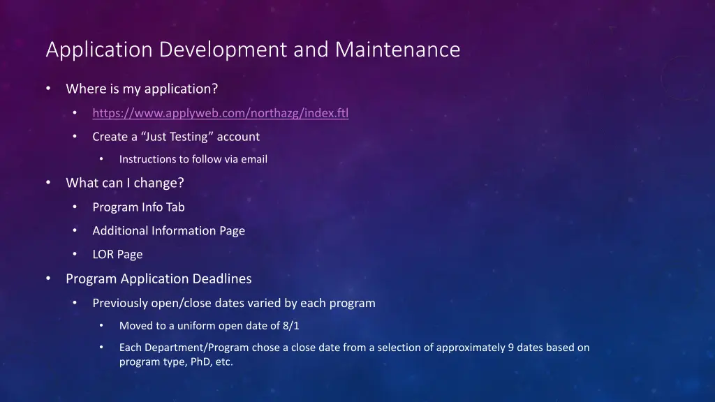 application development and maintenance 2