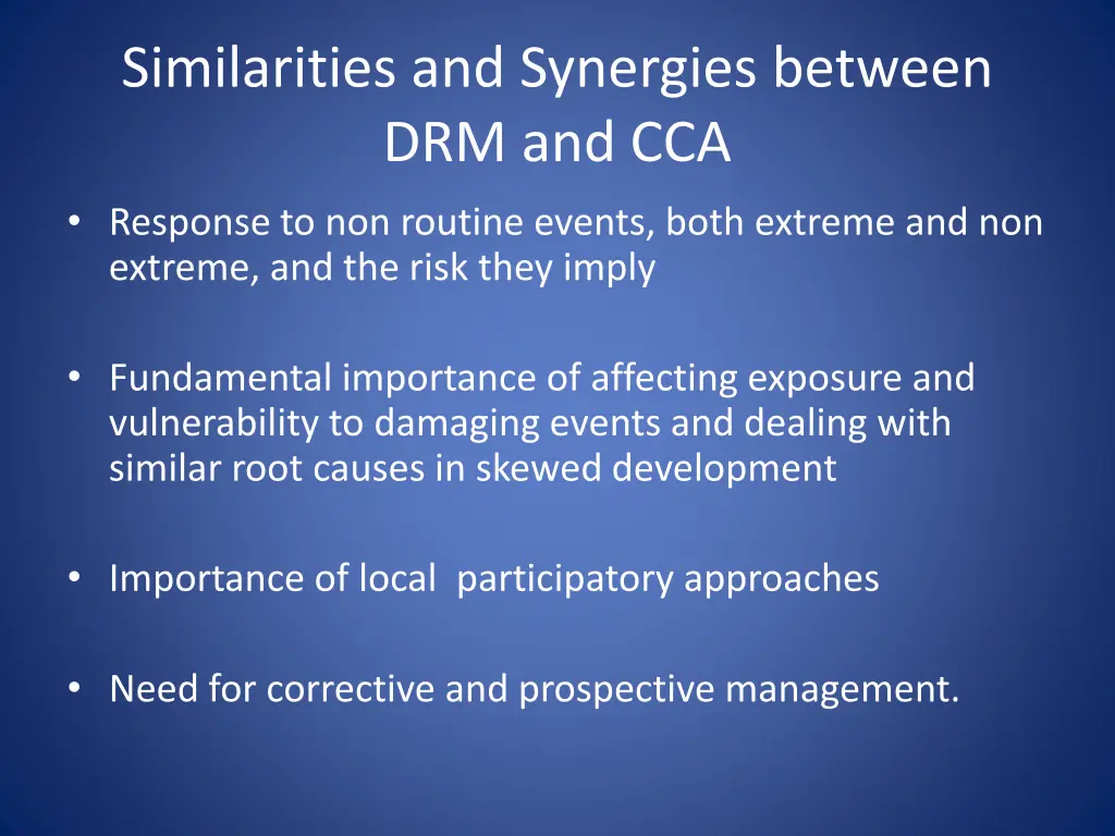 similarities and synergies between