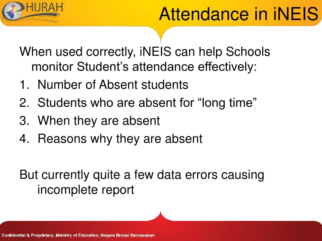 attendance in ineis