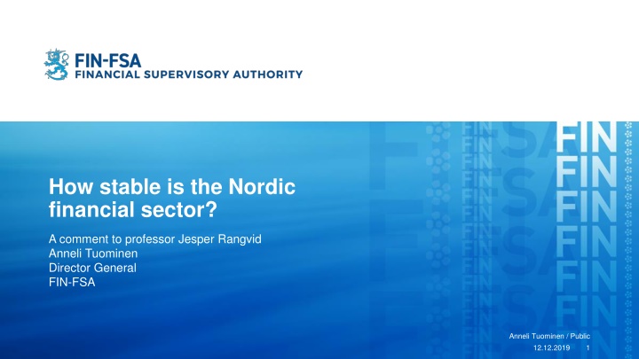 how stable is the nordic financial sector